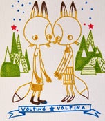 Image of "Volpino & Volpina" Gocco print