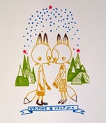 Image of "Volpino & Volpina" Gocco print