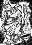 Image of Make Tea Not War - Lino Print