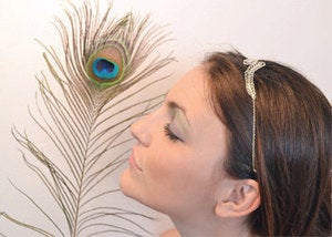 Image of Peacock Feathers Headband