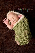 Image of Organic Sage Green and Oatmeal Cocoon