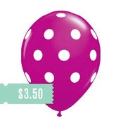Image of 5 Wild Berry Polka Dot Balloons