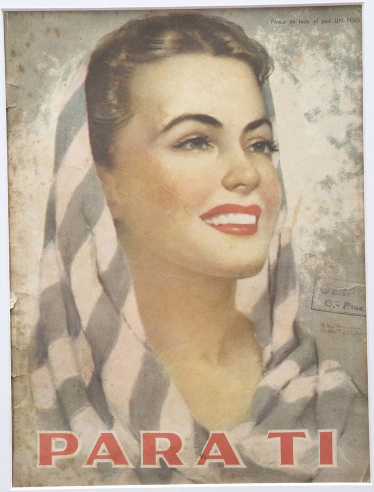 Image of Vintage mounted magazine cover Para Ti