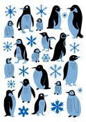 Image of Penguins - A3 Risograph Print