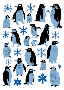 Image of Penguins - A3 Risograph Print