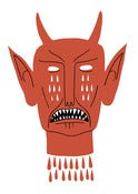 Image of Devil's Head - A3 Risograph Print