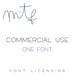 Image of Commercial Use :: One Font