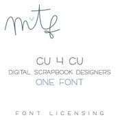 Image of Digital Scrapbook Designers :: CU4CU One Font