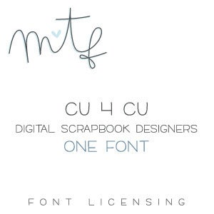 Image of Digital Scrapbook Designers :: CU4CU One Font