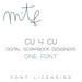 Image of Digital Scrapbook Designers :: CU4CU One Font