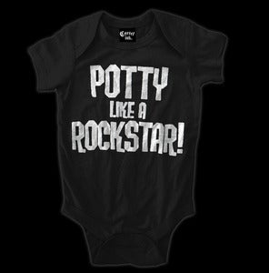 Image of Potty Like A Rock Star Onesie Style # 2015
