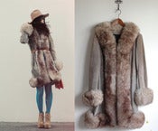 Image of vintage grey fur princess coat