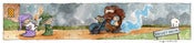 Image of original art commission: 17" x 5" cute movie/book/tv scene