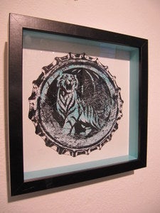 Image of Demon Thirst Tiger Blue Mixed Media on Canvas by K-GUY
