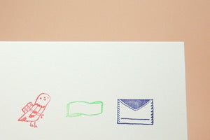 Image of Small Object Mail Correspondence Rubber Stamp Set 