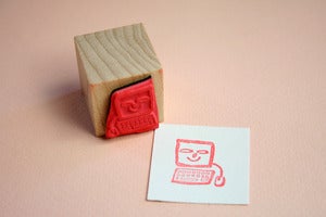 Image of Small Object The Computer Chum Rubber Stamp