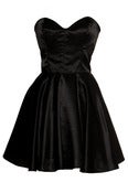 Image of Vintage Inspired Silk 50s Style Little Black Dress 