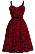Image of Plus size Vintage Style Red Leopard Print Dress
