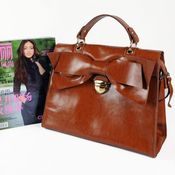Image of Vintage Handmade Noble Genuine Leather Women's Handbag Messenger Bag - Bowknot (m41)