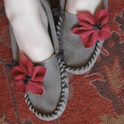 Image of Red & Brown Morning Star Moccasin