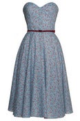 Image of £10 OFF! 50s Style Ditsy Print Blue Dress AS SEEN IN GRAZIA