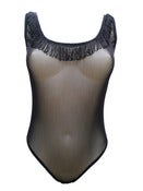 Image of 'Show time' black fringing leotard 