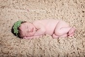 Image of Layla flowered headband with pearls in Sage