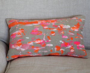 Image of Raw Linen :: Neon orange