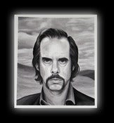 Image of Nick Cave Portrait Print by Brenda Flatmo 