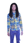Image of Mens Vintage Vibrant Plaid Button-Up