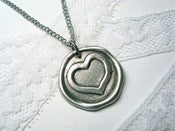 Image of NEW Valentine Heart Wax Seal Necklace