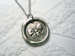 Image of Butterfly/Moth wax seal necklace By Ritzy Misfit