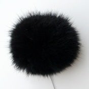 Image of Pompon af kanin - sort blank