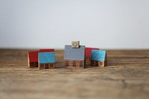 Image of 1950s wooden toy houses {SOLD}