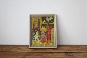 Image of 1960s small childrens framed print {SOLD}