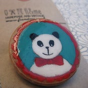 Image of Hand painted panda badge