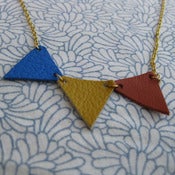 Image of Leather bunting necklace