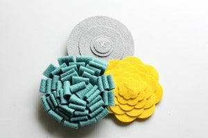 Image of Mediterranean Sea felt Posie Cluster