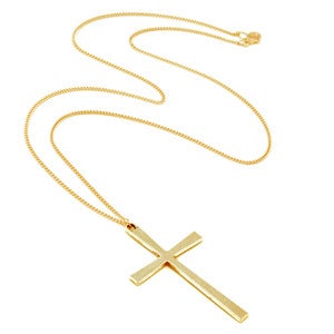 Image of Pectus. Large Gold Cross Necklace