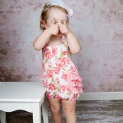 Image of Ruffled Sunsuit Romper Pattern for Girls - Sizes 2 through 6 - PDF Sewing Pattern