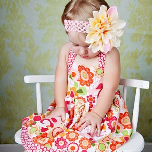 Image of Baby and Toddler Dress Pattern - Summer Halter Dress - 0-24 months