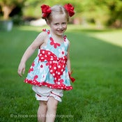 Image of Girls Dress Pattern - Big Bow Dress or Top sizes 2-8 - Downloadable Sewing Pattern