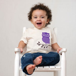 Image of Mimosa Owl Short Sleeve Organic Onesie/Tee
