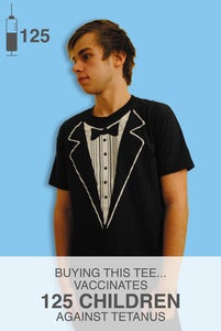 Image of 125 Vaccinations T-shirt 'TuxTee'