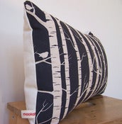 Image of Charcoal Birch Throw Cushion - 50cm x 30cm