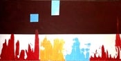 Image of "Running" (Sneaker Abstract 2'x4'foot Acrylic on Masonite)