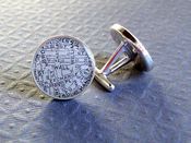 Image of Vintage Wall Street Cufflinks Sterling Silver Stock Exchange 1920 Atlas