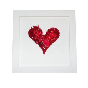 Image of Signed Red Pâte de verre Frame
