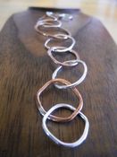 Image of Sterling and Copper Linked Bracelet
