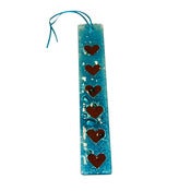 Image of Turquoise Red Heart Wishstick 35cm